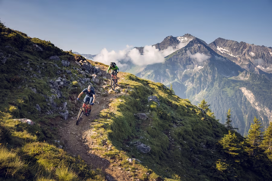 Mountain biking on the Penken